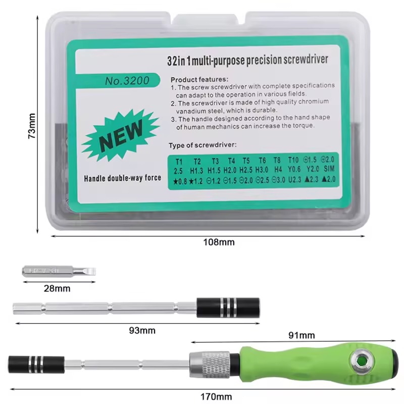 Miniatura 11 de Destornillador de precisión multiusos 32